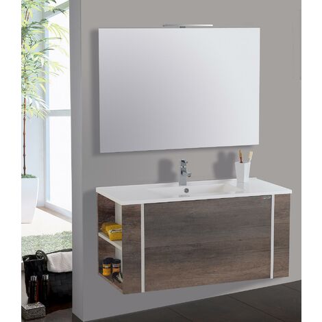 Mobile da Bagno Sospeso 100cm Mazzoni Gold Grigio Frassinato