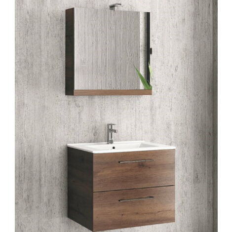 Specchio bagno contenitore da 60 cm con 2 ante