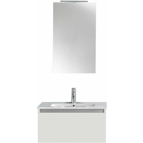 Mobile da Bagno sospeso Ibiza 11 Bianco Opaco Laccato TFT
