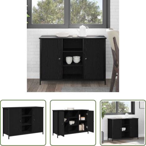 Mobile da Buffet -  Credenza Rovere Nero 100 x 35 x 70 cm