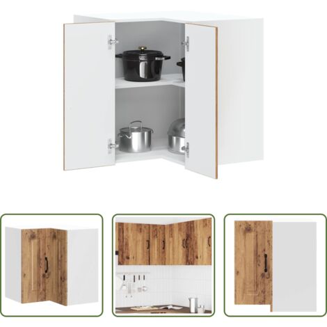 Mobile da cucina a parete -  Pensile da Cucina ad Angolo Kalmar Legno Vecchio in Truciolato