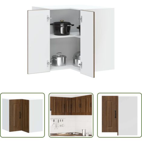 Mobile da cucina a parete -  Pensile da Cucina ad Angolo Kalmar Rovere Marrone in Truciolato