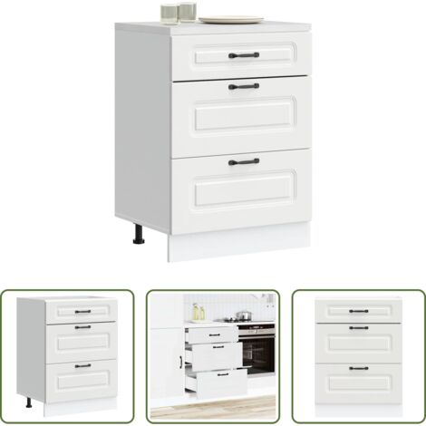 Mobile da cucina -  Base da Cucina Kalmar Bianco in Legno Multistrato