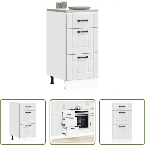 Mobile da cucina -  Base da Cucina Lucca Bianco in Legno Multistrato