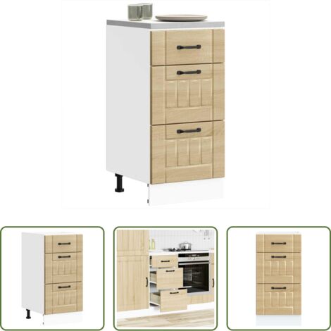 Mobile da cucina -  Base da Cucina Lucca Rovere Sonoma in Legno Multistrato