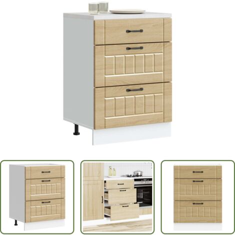 Mobile da cucina -  Base da Cucina Lucca Rovere Sonoma in Legno Multistrato