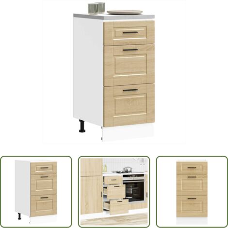 Mobile da cucina -  Base da Cucina Porto Rovere Sonoma in Legno Multistrato