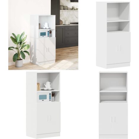 Mobile da Cucina Bianco 57x41,5x131,5 cm in Truciolato - Mobile da cucina - Armadio in truciolato