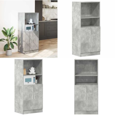 Mobile da Cucina Grigio Cemento 57x41,5x131,5 cm in Truciolato - Armadio in truciolato - Armadio da cucina grigio cemento