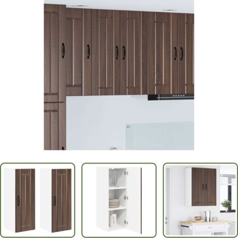 Mobile da cucina -  Mobile da cucina 2 pcs Rovere Marrone 30 x 31 x 80 cm