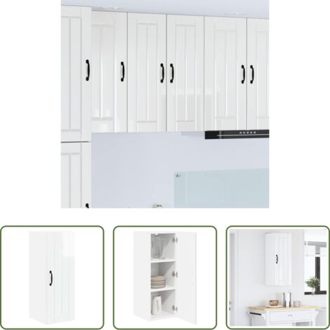 Mobile da cucina -  Mobile da cucina Bianco Lucido 30 x 31 x 80 cm