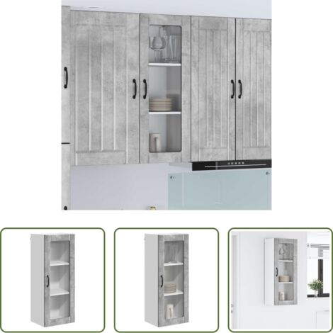 Mobile da cucina -  Mobile da cucina Grigio cemento 40 x 31 x 100 cm