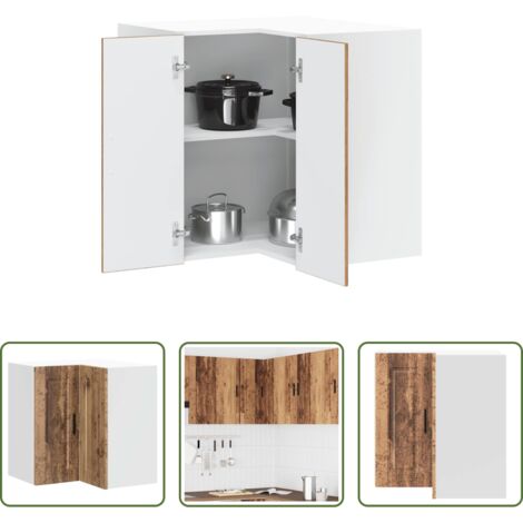 Mobile da cucina -  Pensile da Cucina ad Angolo Porto Legno Antico in Truciolato