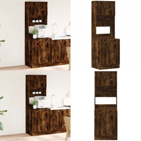 Mobile da Cucina Rovere Fumo 60x50x180 cm in Legno Multistrato - Armadio da cucina - Mobile da cucina