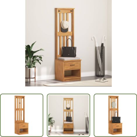 Mobile da ingresso -  Albero da Ingresso SANDNES 45x40x159,5 cm in Legno di Pino