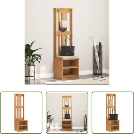 Mobile da ingresso -  Albero da Ingresso SANDNES 45x40x159,5 cm in Legno di Pino