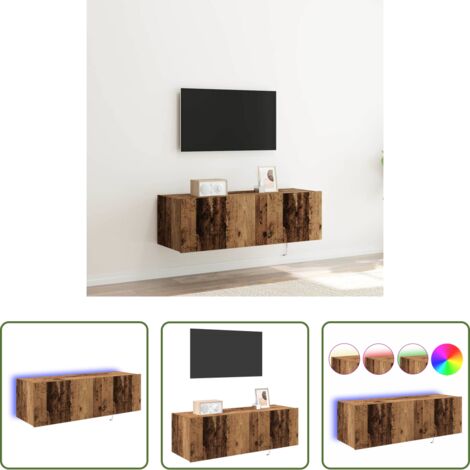 Mobile da parete -  Mobile TV da parete 2 pcs Legno vecchio 100 x 35 x 31 cm