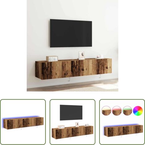 Mobile da parete -  Mobile TV da parete 2 pcs Legno vecchio 80 x 35 x 31 cm