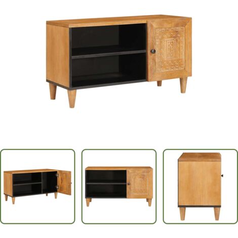 Mobile da parete -  Unità TV Marrone Chiaro 80 x 33 x 46 cm Legno multistrato