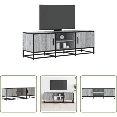Mobile da salotto -  Mobile TV Grigio Sonoma 120x35x41cm Legno Multistrato e Metallo