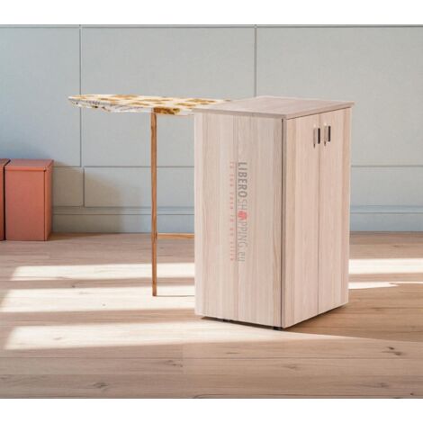 Mobile da stiro asse scomparsa legno Rovere Sbiancato - JOLLY 2 ante