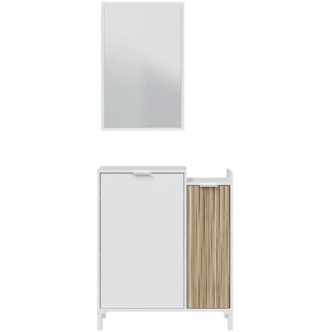 Mobile d'ingresso 2 ante e 1 specchio L91 cm - Ethna