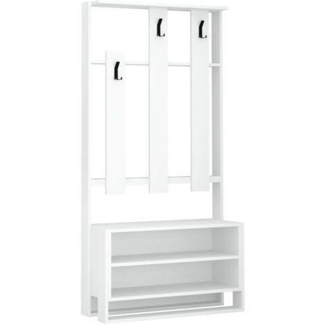 Mobile d'ingresso 3 ripiani e 3 ganci appendiabiti H180 cm - Chester