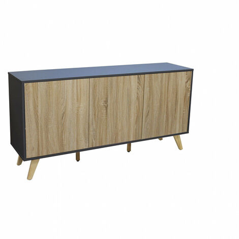 Mobile Elton 150x39,5x75 h cm in Truciolare bilaminato Antracite