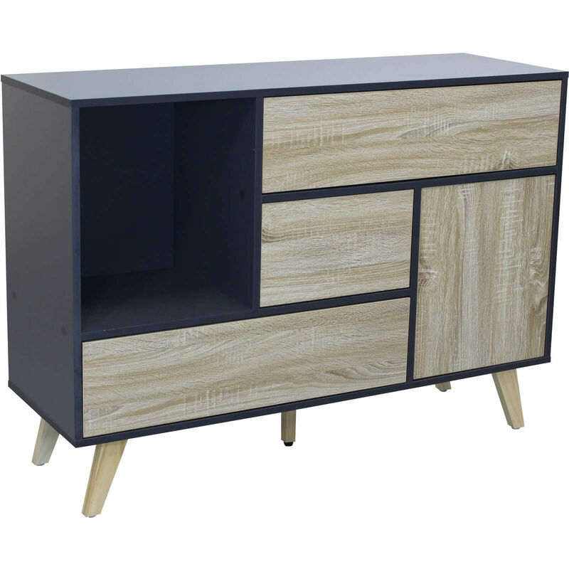 Mobile Credenza Madia Moderna Da Interno Soggiorno In Legno Nobilit...