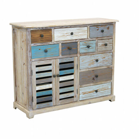 Mobile Greg 108x38x89 h cm in Legno Multicolor