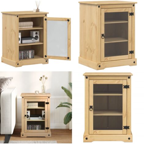 Mobile HiFi Corona 60x50x82 cm in Legno Massello di Pino - Armadio multimediale - Armadio in legno