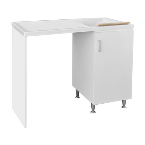 TACOSHOP Mobile in legno con lavatoio + coprilavatrice 60x108 cm mod. Idex Versione DX