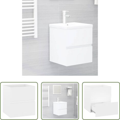 Mobile in legno multistrato -  Mobile Lavabo Bianco 41x38,5x45 cm in Legno Multistrato