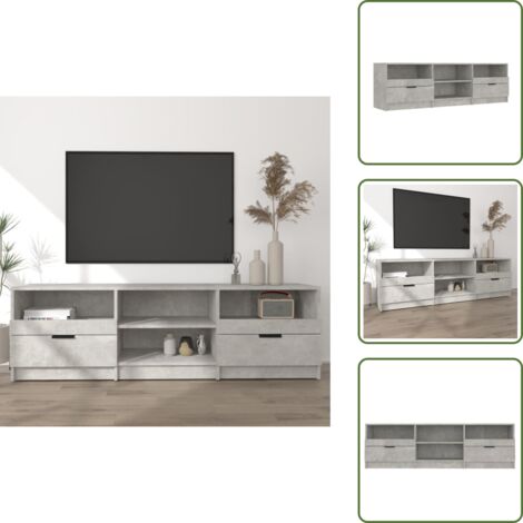 Mobile in legno multistrato - vidaXL Mobile per TV Grigio Cemento 150x33,5x45cm Legno Ingegnerizzato - Mobile per dispositivi multimediali