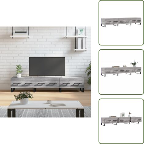 Mobile in Legno Multistrato - vidaXL Mobile Porta TV Grigio Sonoma 150x36x30 cm in Legno Multistrato - Mobile per TV