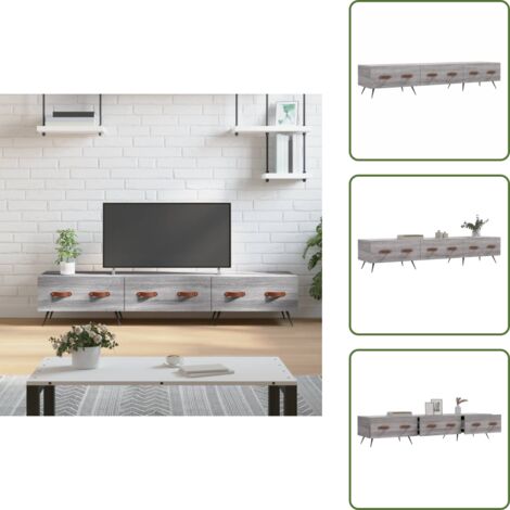 Mobile in Legno Multistrato - vidaXL Mobile Porta TV Grigio Sonoma 150x36x30 cm in Legno Multistrato - Mobile per TV