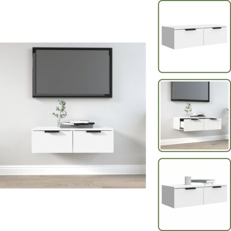 Mobile in legno - vidaXL Mobile a Parete Bianco 68x30x20 cm in Legno Multistrato - Armadio in legno multistrato