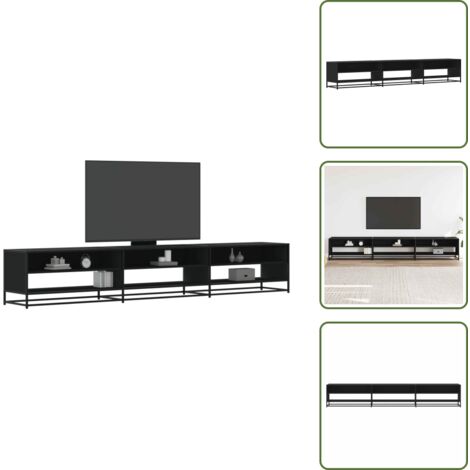 Mobile in legno - vidaXL Mobile Porta TV Nero 270x40x46 cm in Truciolato - Mobile in metallo