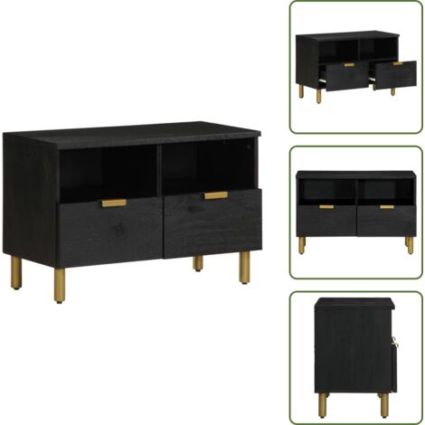 Mobile in legno - vidaXL Mobile Porta TV Nero 70x33x46 cm in Legno Multistrato - Armadio in legno multistrato