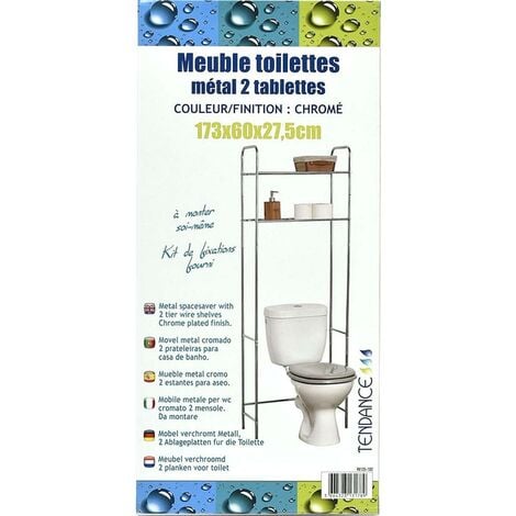 TENDANCE Mobile sopra toilettes - 2 ante con 1 ripiano interno e 1 mensola  - Spirito pure e delicoato : : Casa e cucina