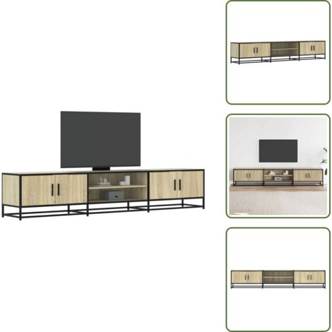 Mobile in metallo - vidaXL Mobile per TV Rovere Sonoma 210x35x41 cm in Truciolato - Mobile con ripiani