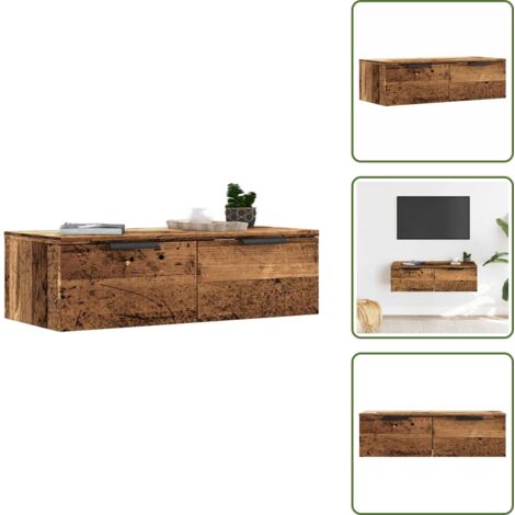 Mobile in truciolato - vidaXL Mobile a Parete Legno Antico 68x30x20 cm in Legno Multistrato - Armadio antico