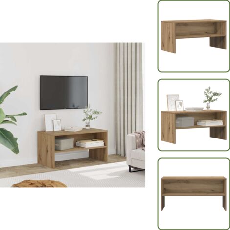 Mobile in truciolato - vidaXL Mobile Porta TV Rovere Artigianale 80x40x40 cm Multistrato - Mobile in legno