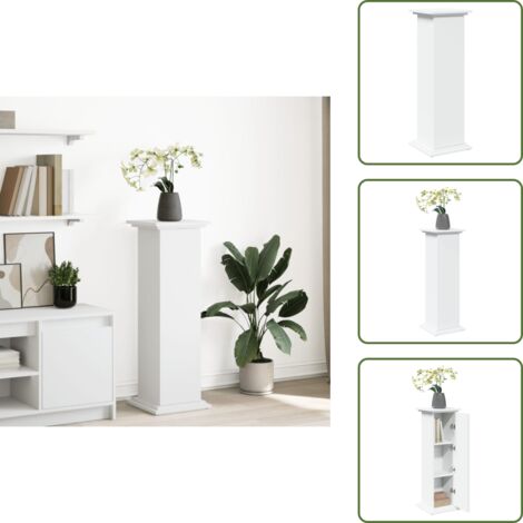 Mobile in truciolato - vidaXL Supporto Espositivo Portaoggetti Bianco 31x30x90 cm Truciolato - Mobile con ante