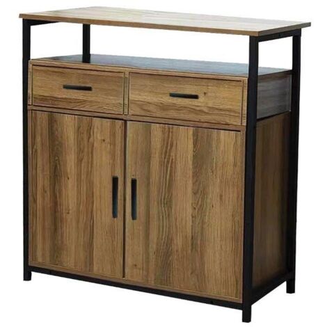 MOBILE INDUSTRIAL 2 ANTE CON CASSETTI 70X35X100H QUERCIA