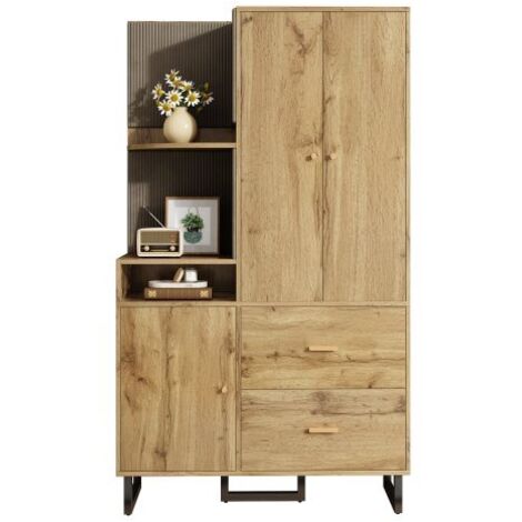 Mobile ingresso compatto con porta scarpe, 110×186×38cm, per corridoio e hall