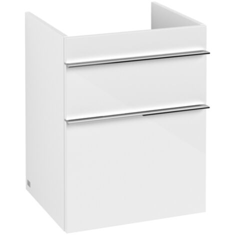 Mobile lavabo, 466 x 590 x 426 mm, modello sospeso, In legno Bianco Lucido