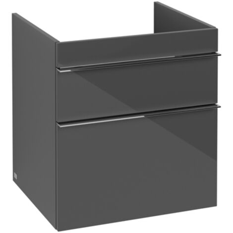 Mobile lavabo, 553 x 590 x 502 mm, modello sospeso, In legno Glossy Grey