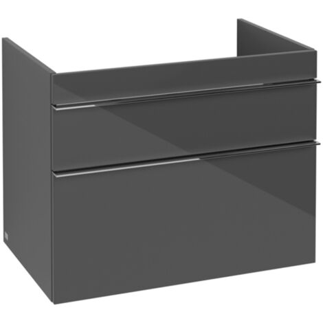 Mobile lavabo, 753 x 590 x 502 mm, modello sospeso, In legno Grigio Lucido