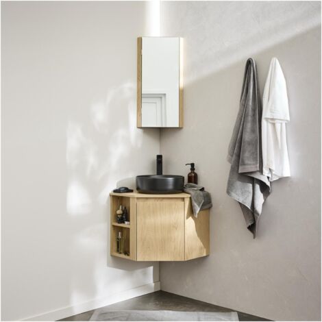 Mobile lavabo angolare + lavabo + rubinetto + mobiletto angolare SORRENTO